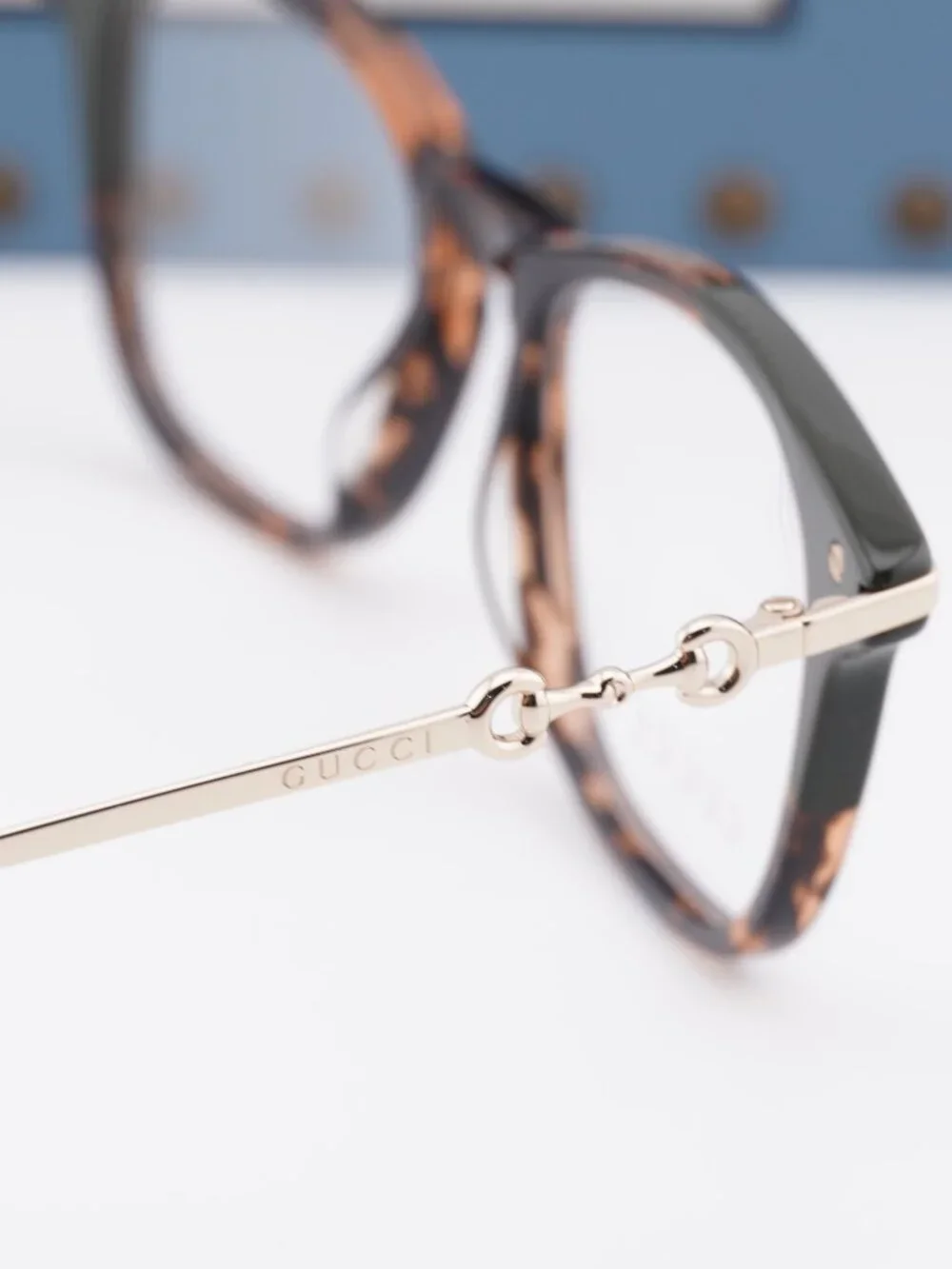 Gucci GG0919O 003 Square Eyeglasses - Havana/Gold 50mm